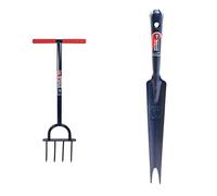 Spear & Jackson 81216 Biofourche 4 dents & 50045 Couteau désherbeur affûté tout Acier
