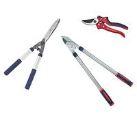 Spear & Jackson CUTSETSS11 Kit de coupe 3 pièces, taille & élagage | Coupe-branches télescopique à enclume, cisaille à haies avec encoche & sécateur à lames croisantes, gamme Razorsharp