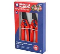 Spear & Jackson CUTTINGSET3 Ensemble de sécateurs réglables Razorsharp et de gants