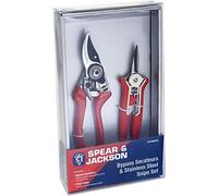 Spear & Jackson CUTTINGSET6 Set de sécateurs à lames courbes et cisailles à fleurs (double set)