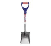 Spear & Jackson MICROSQUARE - Mini-Bêche à Lame Carrée - Manche en Fibre de Verre, Lame en Acier Carbone 210 mm x 160 mm, Poignée Ergonomique, Anti-Rouille - Idéale pour Espaces Restreints