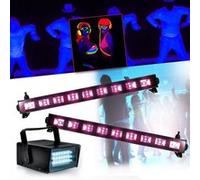 Spécial Déco Halloween Réglettes Barre Néon Lumière noire 9x3WFLUO BLACK LIGHT + Mini LEDSTROBE LED