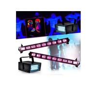 Spécial Déco Halloween Réglettes Néon Lumière Noir PACK 3 Jeux Lumières 9x3W FLUO +2 Mini LEDSTROBE LED