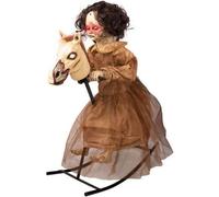 Spectre Fille Sur Cheval À Bascule Animé Blanc