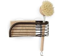 Spectrum Diversified Support pour éponge à Vaisselle avec Porte-Brosse et ventouses, Organiseur élégant pour évier de Cuisine, Acier, Bronze