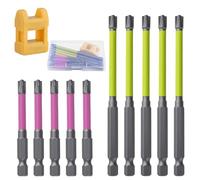 SPEEDWOX 10pcs magnétique spécial plat fendu Phillips croix tête tournevis Bit Bit électricien tournevis à Impact 1/4 pouce Hex Shank électricien Impact tournevis Bit Set avec boîtier de stockage