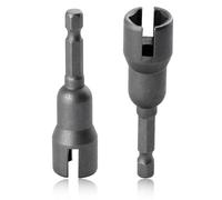 SPEEDWOX 2PCS Power Wing Nut Driver Set 1/4 Inch Hex Shank acier forets écrous d’aile foret clés à douille outils Slot Set pour écrous de panneau C crochets vis à oeil Q-Hanger