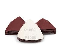SPEEDWOX 30 pièces de papier abrasif triangulaire, grain 1000, 80 mm, pour outil multifonctionnel oscillant détaillé, disques abrasifs, disques abrasifs triangulaires