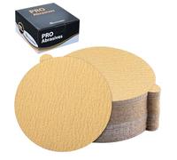 SPEEDWOX 50PCS 5" Gold PSA disques de ponçage 80 Grit auto-adhésif disques de papier de ponçage pour DA Sander Gold PSA disques de ponçage pour ponçage peinture de voiture automobile travail du bois
