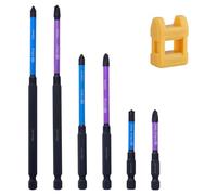 SPEEDWOX 6pcs magnétique spécial plat fendu Phillips croix tête tournevis Bit Set électricien tournevis à Impact Bit 1/4 pouce Hex Shank électricien plat fendu croix tête vis forets