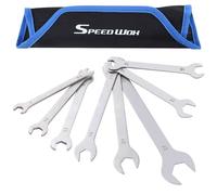 SPEEDWOX 8pcs 3MM super fin xtrémité ouverte avec pochette à rouleau longue combinaison de modèle clé Setv-Groove Open End 5.5, 7, 8, 9, 10, 11, 13, 14, 15, 17, 18, 19, 21, 24, 27mm jeu de clé