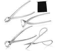 SPEEDWOX Ensemble de 4 outils pour bonsaï Kit pour bonsaï robuste Pot Couteau concave couteau à bouton fendeur tronc Ciseaux Ashinaga en acier avec pochette rangement plantes vivantes prêle