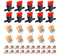 SPEEDWOX Fuel Shut Off Valve with clamp Straight Gas Valve with Clamps for Riding Lawn Mower Garden Tractor Pressure Washer Snowblower in Line Fuel Gas Control Shut Off Switches Tap