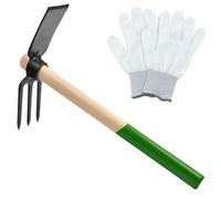 SPEEDWOX houe et cultivateur Houle à Main cultivateur Houle à Main 2 en 1 Outils de Jardin à Main avec Manche en Bois vigoureuse 3 Griffe en Acier au Carbone Robuste pour desserrer Le Sol, désherbage
