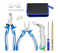 SPEEDWOX Kit de 12 outils de coupe de verre très résistants avec pince coupante pour verre et huile avec 3 tailles de tête de coupe, tournevis compte-gouttes, stylo gravé