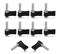 SPEEDWOX Lot de 10 boutons rotatifs à filetage M5 de 20 mm, vis à levier réglable, vis moletée avec aile unique, alliage d'aluminium rouge pour équipements électroniques