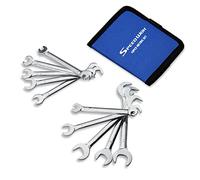 SPEEDWOX Lot de 10 mini clés à double extrémité ouverte métriques 4 mm-11 mm à avec pochette de rangement pour assemblage de meubles de petits équipements