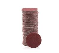 SPEEDWOX Lot de 100 disques abrasifs de 2" pour ponceuse à bois 60 Grain de disques abrasifs à crochet et boucle pour perceuse à bois Outils rotatifs sans trou rouge