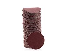 SPEEDWOX Lot de 100 disques abrasifs de 2" pour ponceuse à bois 80 Grain de disques abrasifs à crochet et boucle pour perceuse à bois Outils rotatifs sans trou rouge