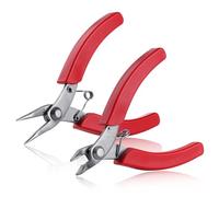 SPEEDWOX Lot de 2 mini pinces à bec long et court - 11,4 cm, pince coupante affleurante, diagonale oblique