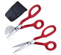 SPEEDWOX Lot de 2 paires de ciseaux de 17,8 cm en acier inoxydable pour broderie en forme de bec de canard et broderie à la machine à poils doubles incurvés