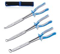 SPEEDWOX Lot de 3 pinces à bec à double anneau articulé de 33 cm - Pivot XL pour poignée de tuyau de 0,6 cm et 3/4" de diamètre pour retrait dans les espaces étroits