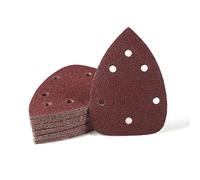 SPEEDWOX Lot de 30 feuilles de papier de verre pour ponceuse à 6 trous, grain 40, crochet et boucle pour le travail du bois, le meulage, le polissage