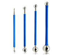 SPEEDWOX Lot de 4 outils de calfeutrage en métal pour argile polymère - Finition pour joints de carrelage, enduit, mastic, finition, fondant, papier, décoration de fleurs, sculpture, modélisation