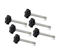 SPEEDWOX Lot de 6 vis de fixation M6 x 50 prune, forme hexagonale, moletées pour le pouce, filetage métrique