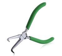 SPEEDWOX Mini pince à bec aiguille courbée avec dents, pince à bec long coudé à 45 degrés avec mâchoire dentelée