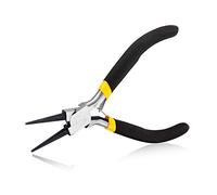 SPEEDWOX Mini pince à bec rond pour la fabrication de bijoux 12,7 cm Extra fine Mâchoire effilée Petite pince à boucler Pour plier et façonner des fils Pour les loisirs créatifs