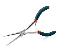 SPEEDWOX Pince à bec aiguille de 17,8 cm de long avec dents, mini pince à boucle de fil de précision pour la fabrication de bijoux, le pliage de fils et la préhension de petits objets