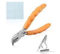 SPEEDWOX Pince à bec courbé de 15,2 cm en acier inoxydable pour réparation de montures de lunettes optiques, assemblage et réglage des outils à main avec tournevis et chiffon de lunettes