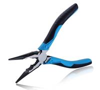 SPEEDWOX Pince à bec long de 15,2 cm - Pince à bec long avec coupe-fil - Pince coupante à bec long - Pince à mâchoire dentelée pour la maison, la pêche, les bijoux, les travaux manuels, la coupe et le