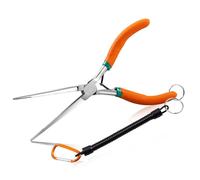 SPEEDWOX Pince à bec long de 17,8 cm avec dents à bec extra long - Pince à boucler de précision pour les espaces difficiles à atteindre et étroits - Outils de fabrication de bijoux avec poignée