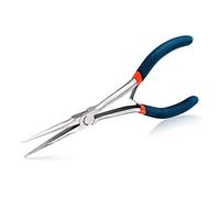 SPEEDWOX Pince à nez long avec fil de précision 7" Mini pince à boucle fine Poignées antidérapantes Mâchoires lisses Effet de levier élevé Réduit les efforts pour la fabrication de bijoux