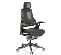 SPEKTRE BLACK | tissu maille - Siège de bureau de qualité professionnelle Gris / Noir