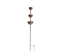 Spelonify Attrape-Pluie en métal Enduit pour Jardin avec Bol en Acier Robuste et Piquet de Terre pour Une Collecte fiable de l'eau