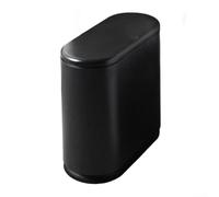 Spelonify Creative - Petite Poubelle Fine en Plastique pour Salon, Salle de Bain, Toilettes, Coin de Toilette, Moderne, compacte, réceptacle de Cuisine, Chambre à Coucher (Noir, 15 l)