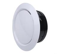 Spelonify Diffuseur d'air Rond en ABS Blanc réglable pour Installation au Plafond ou au Mur, Grille d'aération Circulaire CVC pour Salle de Bain, Cuisine, Bureau (150 mm)