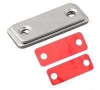 Spelonify Loquet de Placard Ultra Fin en Acier Inoxydable 304 pour Portes de Placard, loquet de bibliothèque à Forte Tenue avec Montage bidirectionnel pour Armoire coulissante, tiroir (Argent)