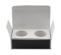 Spelonify Lot de 2 Porte-pièces en Carton de 5,1 cm pour pièces de Monnaie de 17,5 à 40 mm, Peut contenir 50 pièces, Blanc (33 mm)