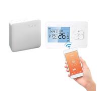 Spelonify Thermostat sans Fil pour Application, programmable avec horaire hebdomadaire, régulateur de Chauffage de radiateur pour chaudière à gaz, Mode Manuel/Automatique,