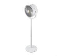 Spelonify Ventilateur Silencieux avec Oscillation à 360° | alimenté par batterie rechargeable USB, bruit ultra faible de 20 dB, hauteur réglable de 28 à 86,5 cm (gris blanc)