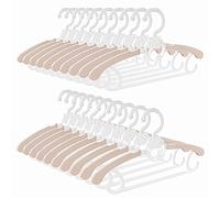 Spesh Lot de 20 Cintres Bebe 29.5-39cm Cintre Extensible pour Enfants Cintres Peu Encombrants avec Crochets Empilables pour Les Bébés à L'adolescent (Rose)