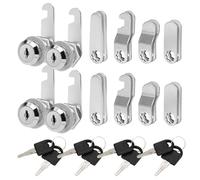 Spesh Lot de 4 Serrure Boite aux Lettres, 30mm Serrures de Armoire, Chaque Serrure Meuble avec 2 t 5 Plaques de Serrure Différentes pour Casier Classeur Tiroir(30MM)