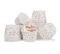 Spesh Lot de 50 Moule Muffins Papier Caissettes Cupcake Moule à Cupcake Mini Moule Jetable pour Mariage, Anniversaire, Noël(pois colorés)