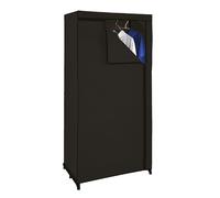 Spetebo Armoire pliante en tissu - 150 cm - Avec tringle à vêtements - Couleur au choix - Noir