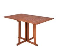 Spetebo Baltimore Table de balcon pliable en bois d'eucalyptus - Rectangulaire / 120 x 70 cm - Table à manger d'extérieur en bois massif FSC huilé - Pour jardin, terrasse, balcon, table pour