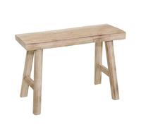 Spetebo Banc de fleurs en bois naturel, rectangulaire, 45 x 44 cm, bois véritable, support décoratif pour plantes, tabouret en bois massif, support pour fleurs, plantes en pot, jardin